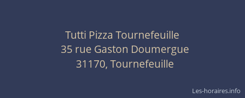 Tutti Pizza Tournefeuille
