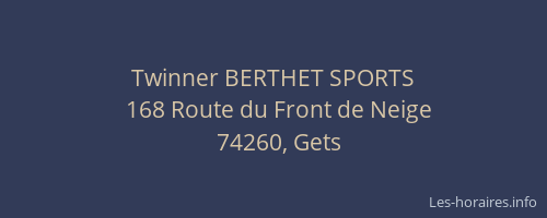 Twinner BERTHET SPORTS
