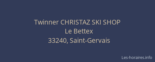 Twinner CHRISTAZ SKI SHOP