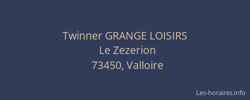 Twinner GRANGE LOISIRS