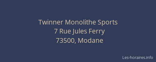 Twinner Monolithe Sports
