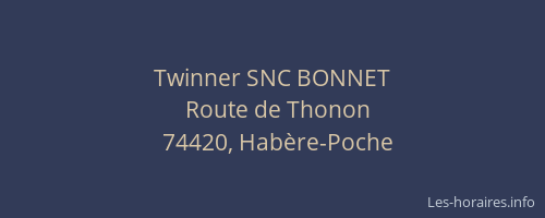 Twinner SNC BONNET