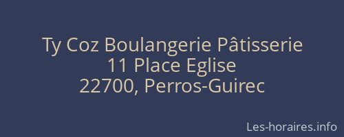 Ty Coz Boulangerie Pâtisserie