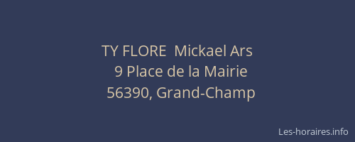 TY FLORE  Mickael Ars
