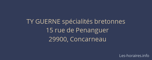 TY GUERNE spécialités bretonnes