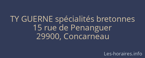 TY GUERNE spécialités bretonnes