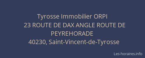 Tyrosse Immobilier ORPI