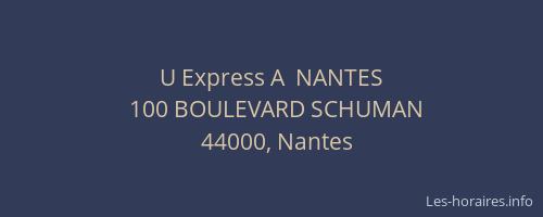 U Express A  NANTES