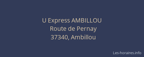 U Express AMBILLOU