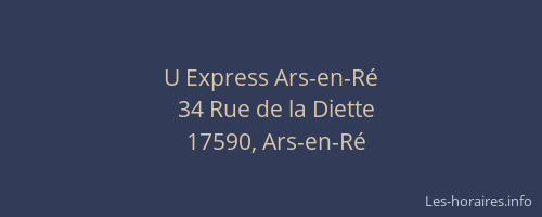 U Express Ars-en-R&eacute;