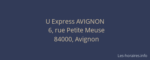 U Express AVIGNON