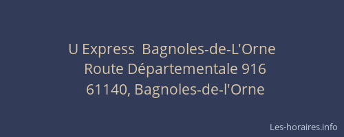 U Express  Bagnoles-de-L'Orne