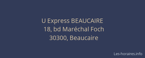 U Express BEAUCAIRE