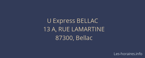 U Express BELLAC