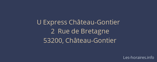 U Express Ch&acirc;teau-Gontier