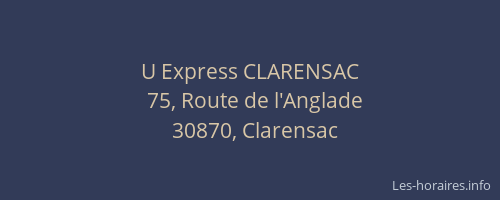 U Express CLARENSAC