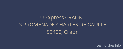 U Express CRAON