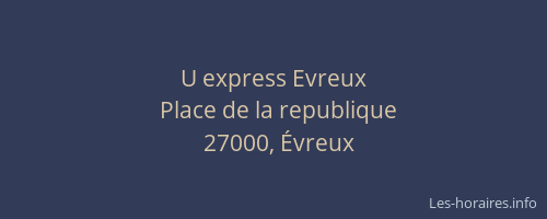 U express Evreux