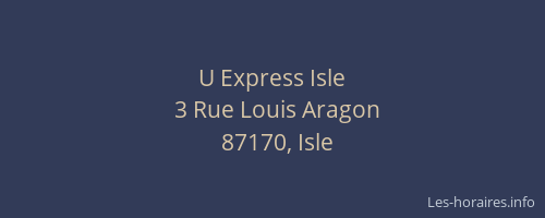 U Express Isle