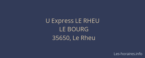 U Express LE RHEU