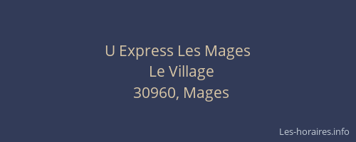 U Express Les Mages
