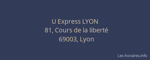 U Express LYON