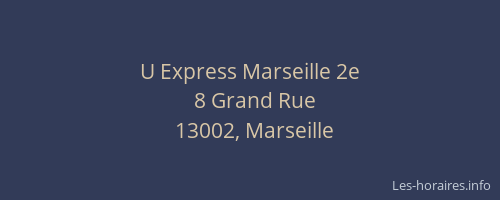 U Express Marseille 2e