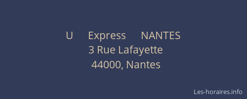 U      Express      NANTES