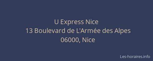 U Express Nice