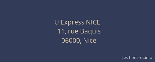 U Express NICE