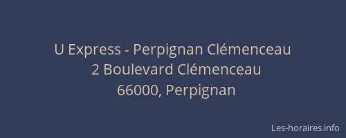 U Express - Perpignan Clémenceau