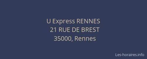 U Express RENNES