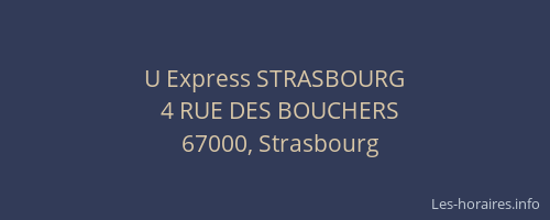 U Express STRASBOURG