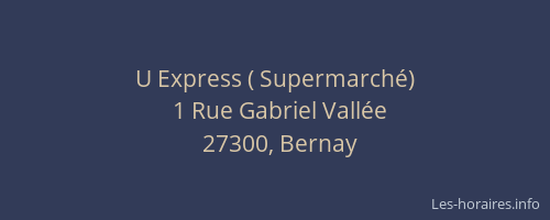 U Express ( Supermarch&eacute;)