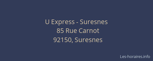 U Express - Suresnes