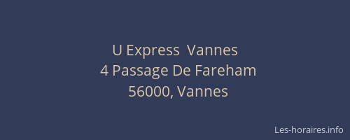U Express  Vannes