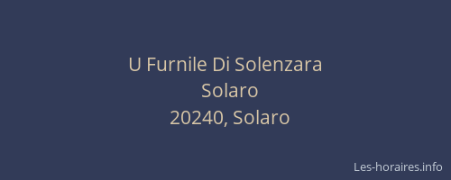 U Furnile Di Solenzara