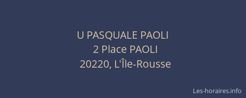 U PASQUALE PAOLI