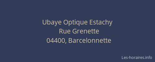 Ubaye Optique Estachy