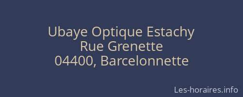 Ubaye Optique Estachy