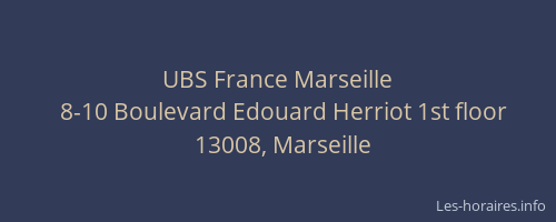 UBS France Marseille