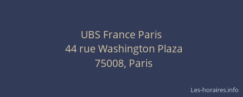 UBS France Paris