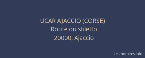 UCAR AJACCIO (CORSE)