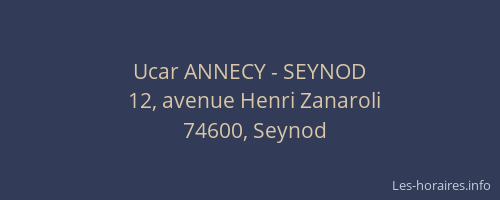 Ucar ANNECY - SEYNOD