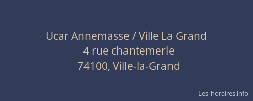 Ucar Annemasse / Ville La Grand
