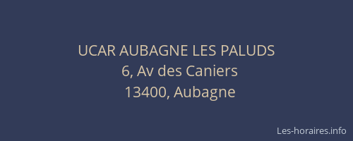 UCAR AUBAGNE LES PALUDS