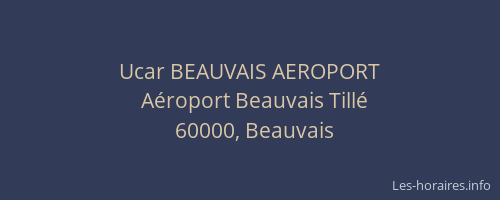 Ucar BEAUVAIS AEROPORT