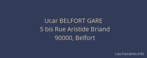 Ucar BELFORT GARE