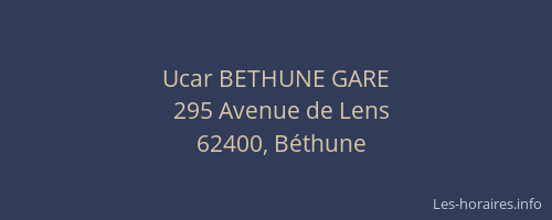 Ucar BETHUNE GARE