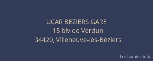 UCAR BEZIERS GARE